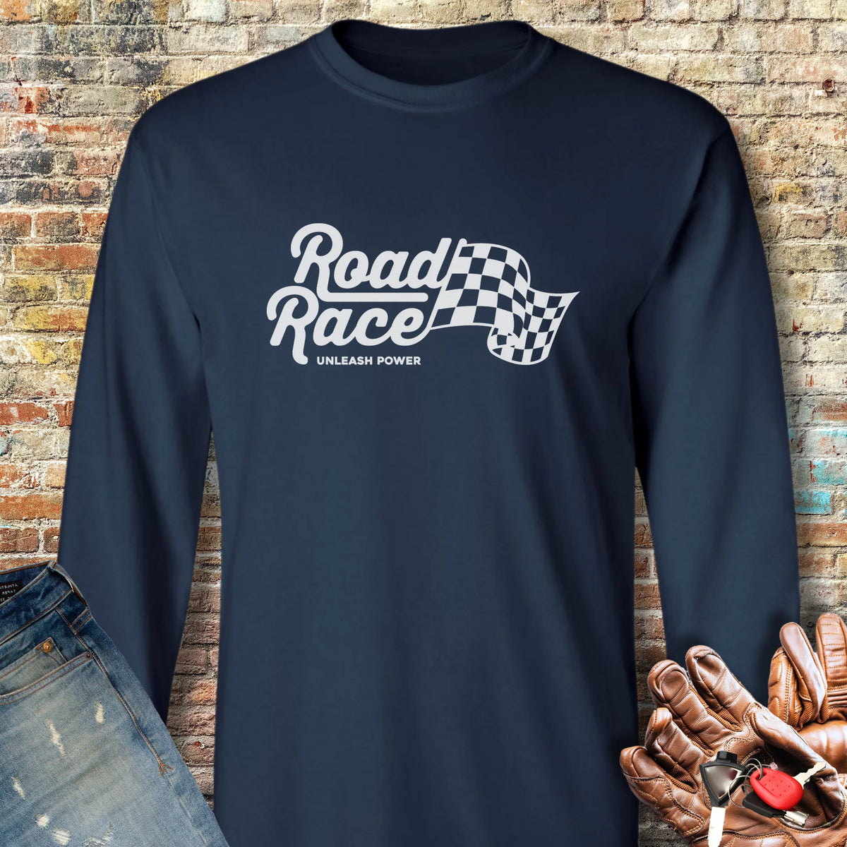 Unleash Power Long Sleeve T-Shirt - Navy