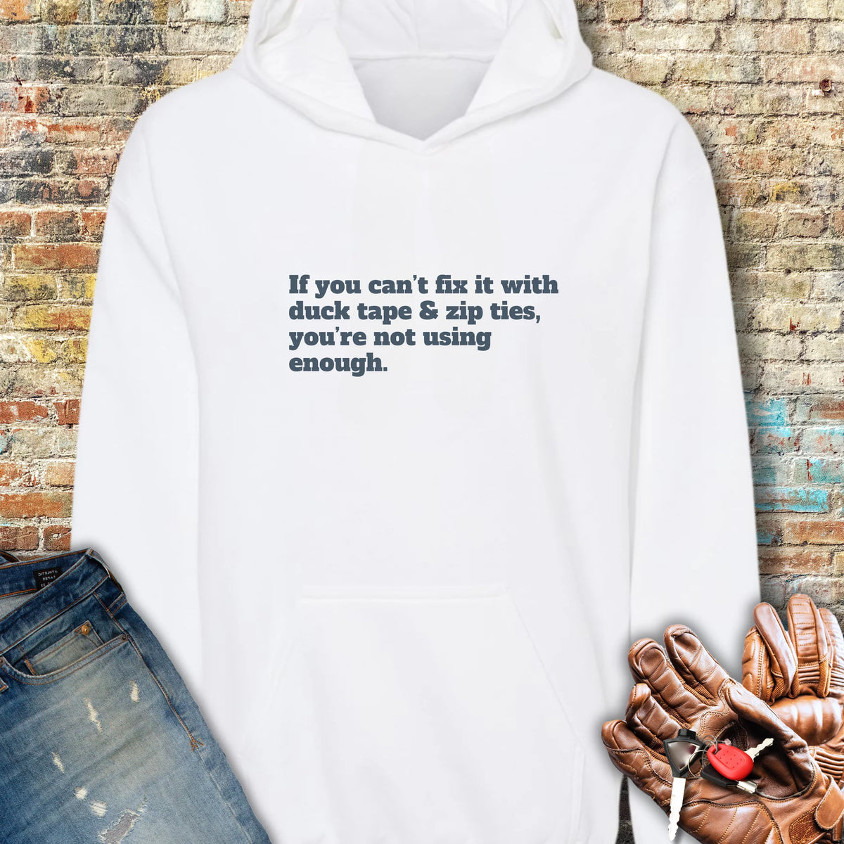 Use More Hoodie - White