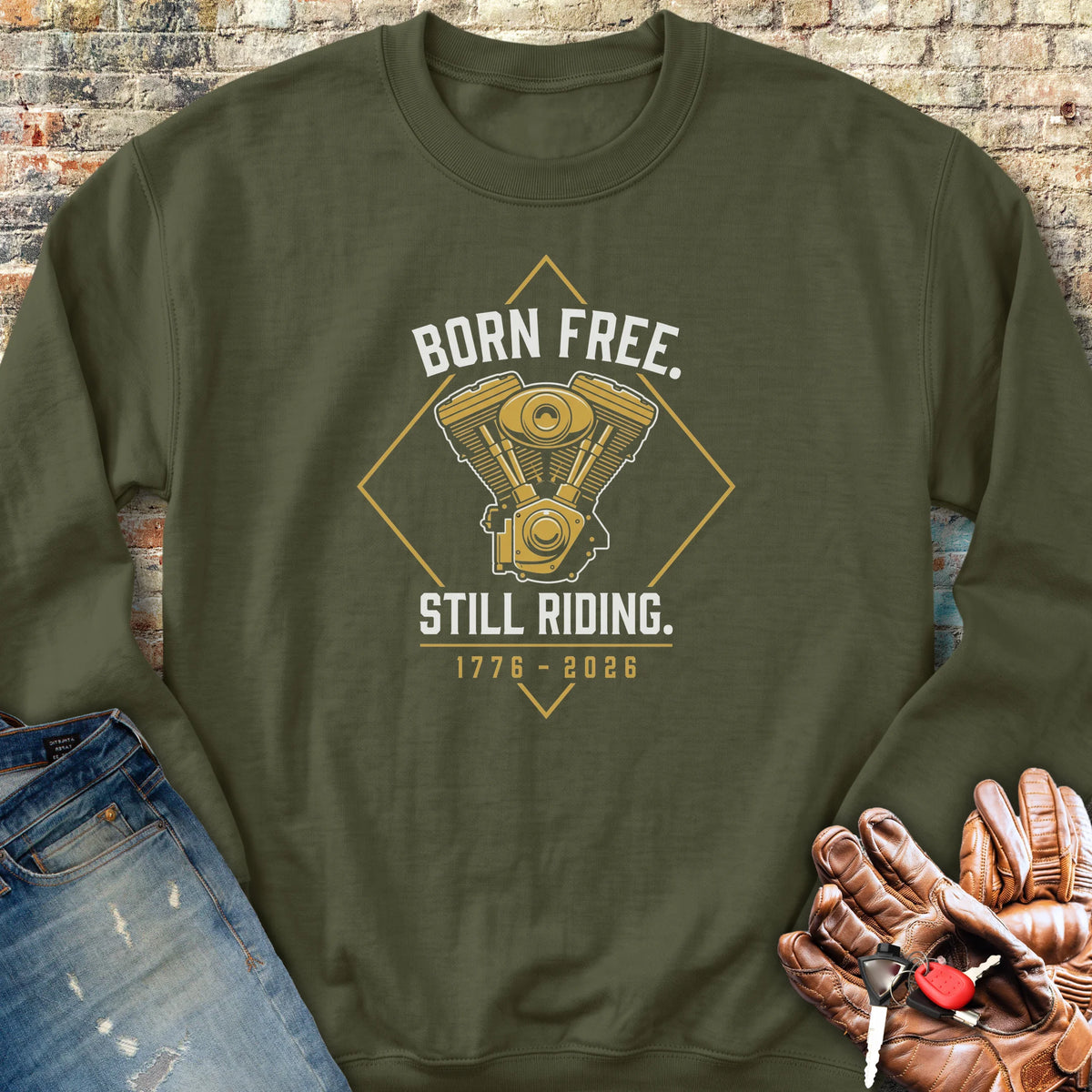 V-Twin 250th Sweatshirt - Military Green