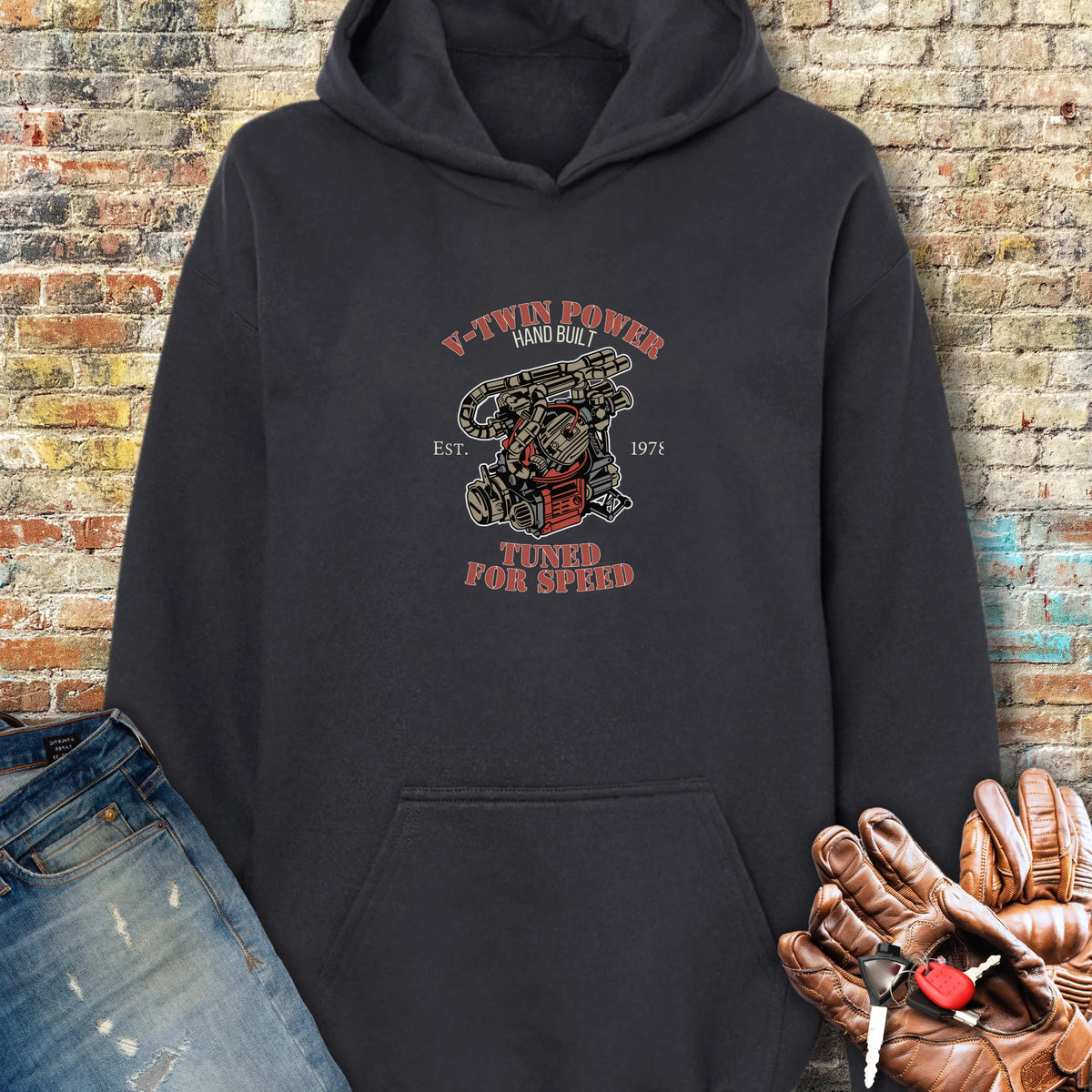 V-Twin Power Hoodie - Black