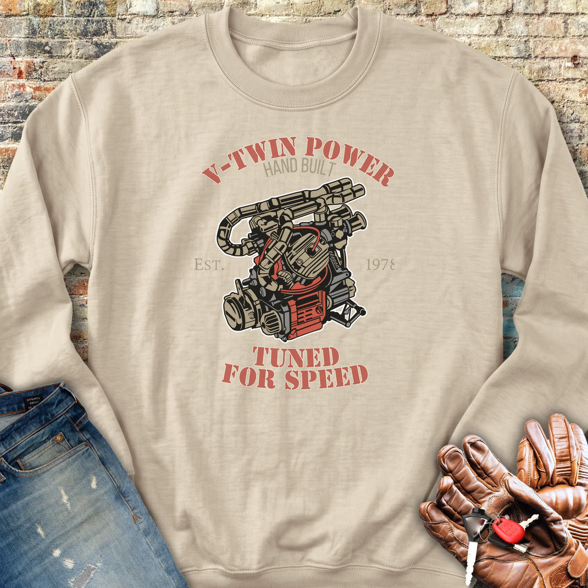 V-Twin Power Sweatshirt - Sand
