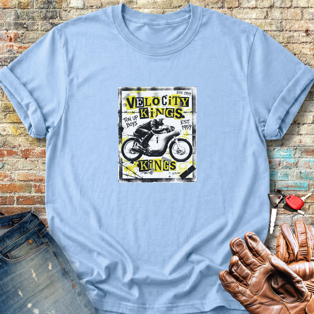 Velocity Kings Classic T-Shirt - Light Blue
