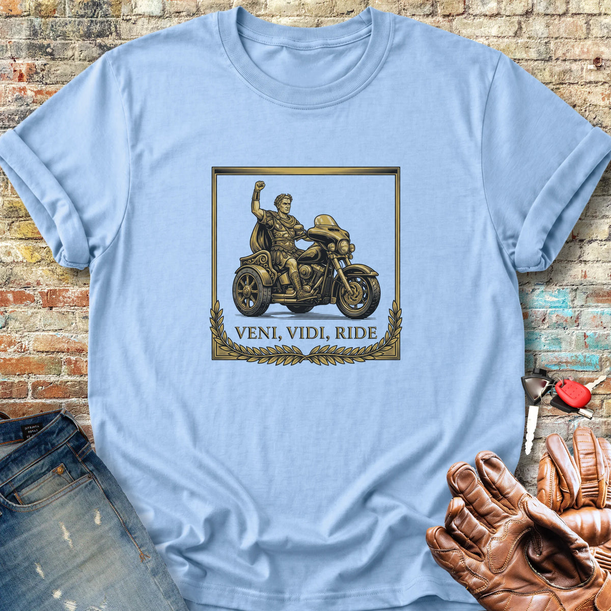 Veni, Vidi, Ride Classic T-Shirt - Light Blue