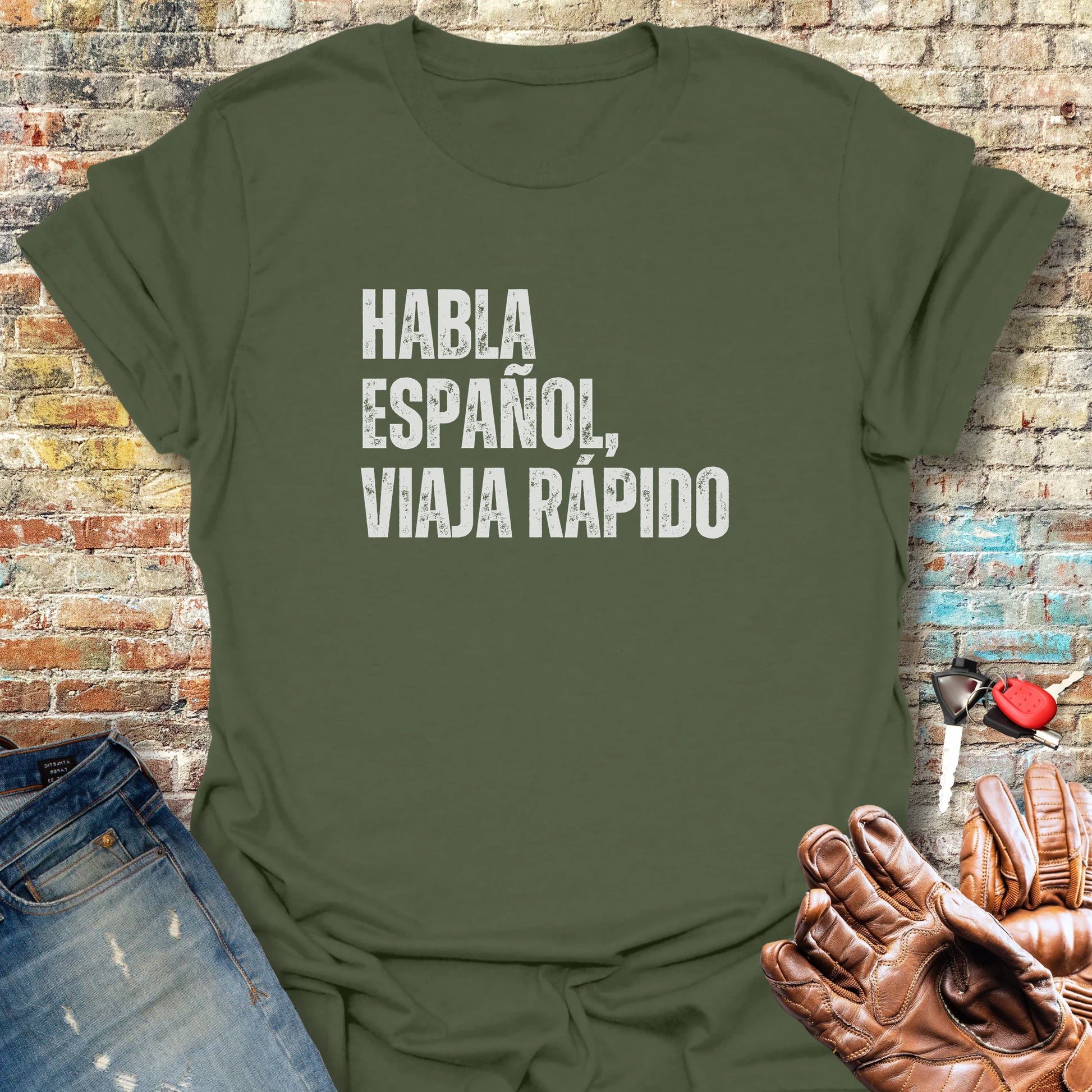 Viaja Rapido T-Shirt - Military Green