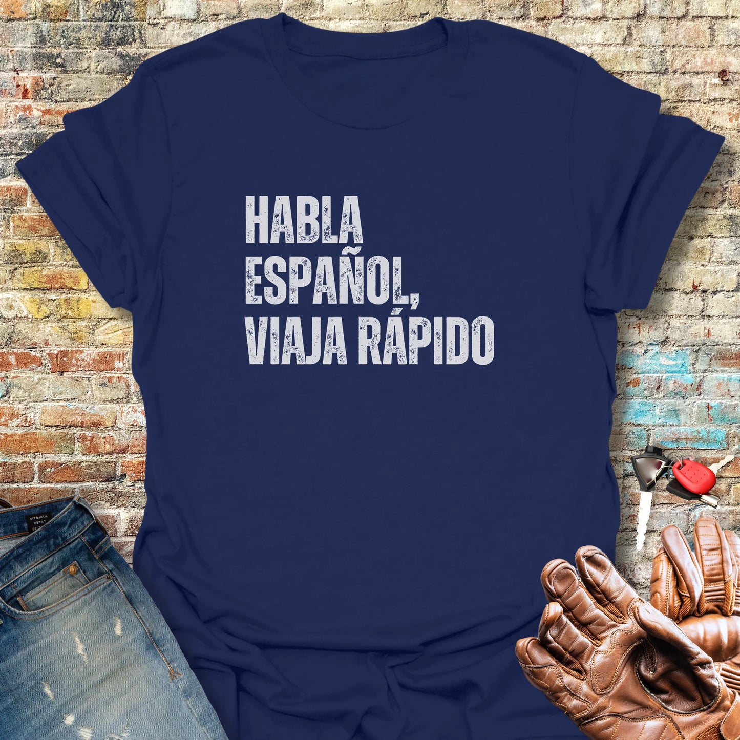 Viaja Rapido T-Shirt - Navy