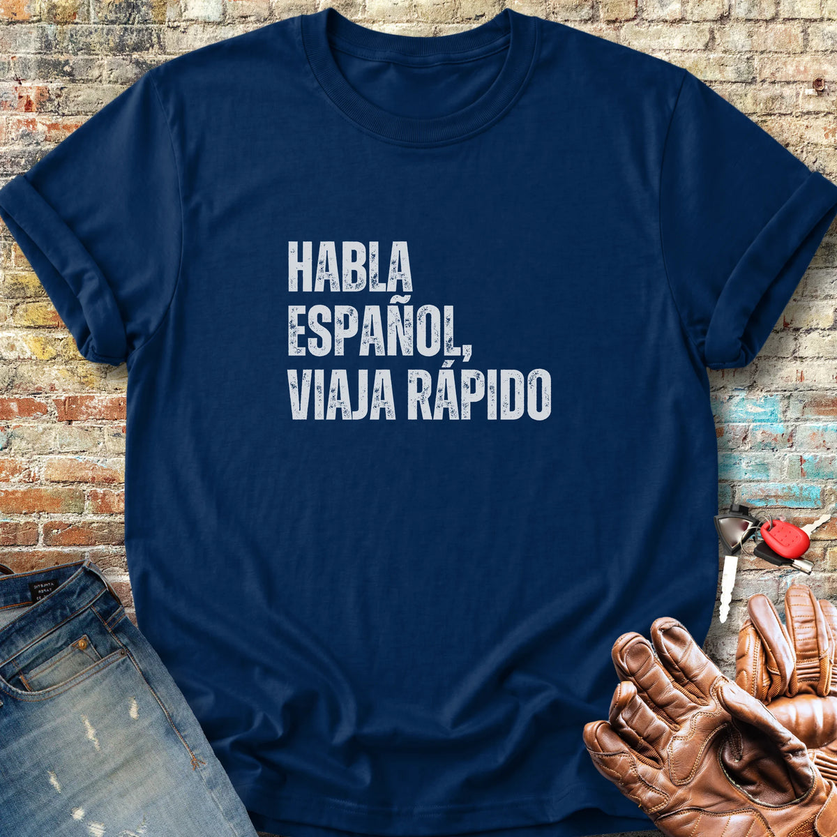 Viaja Rapido Classic T-Shirt - Navy