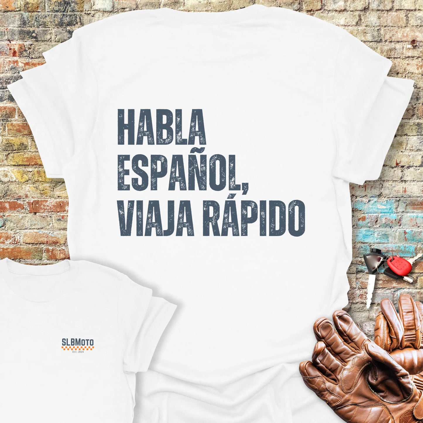 Viaja Rapido Back Print T-Shirt - White