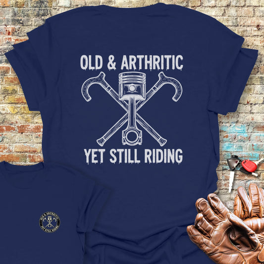 Walking Sticks Back Print T-Shirt - Navy
