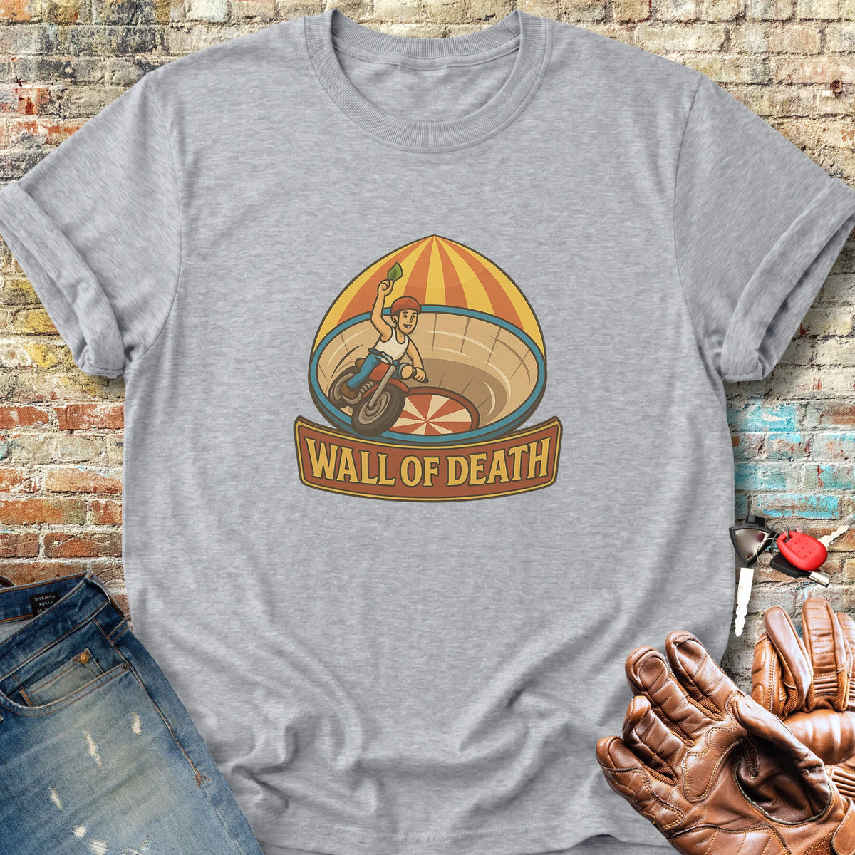 Wall Of Death Classic T-Shirt - Sport Grey