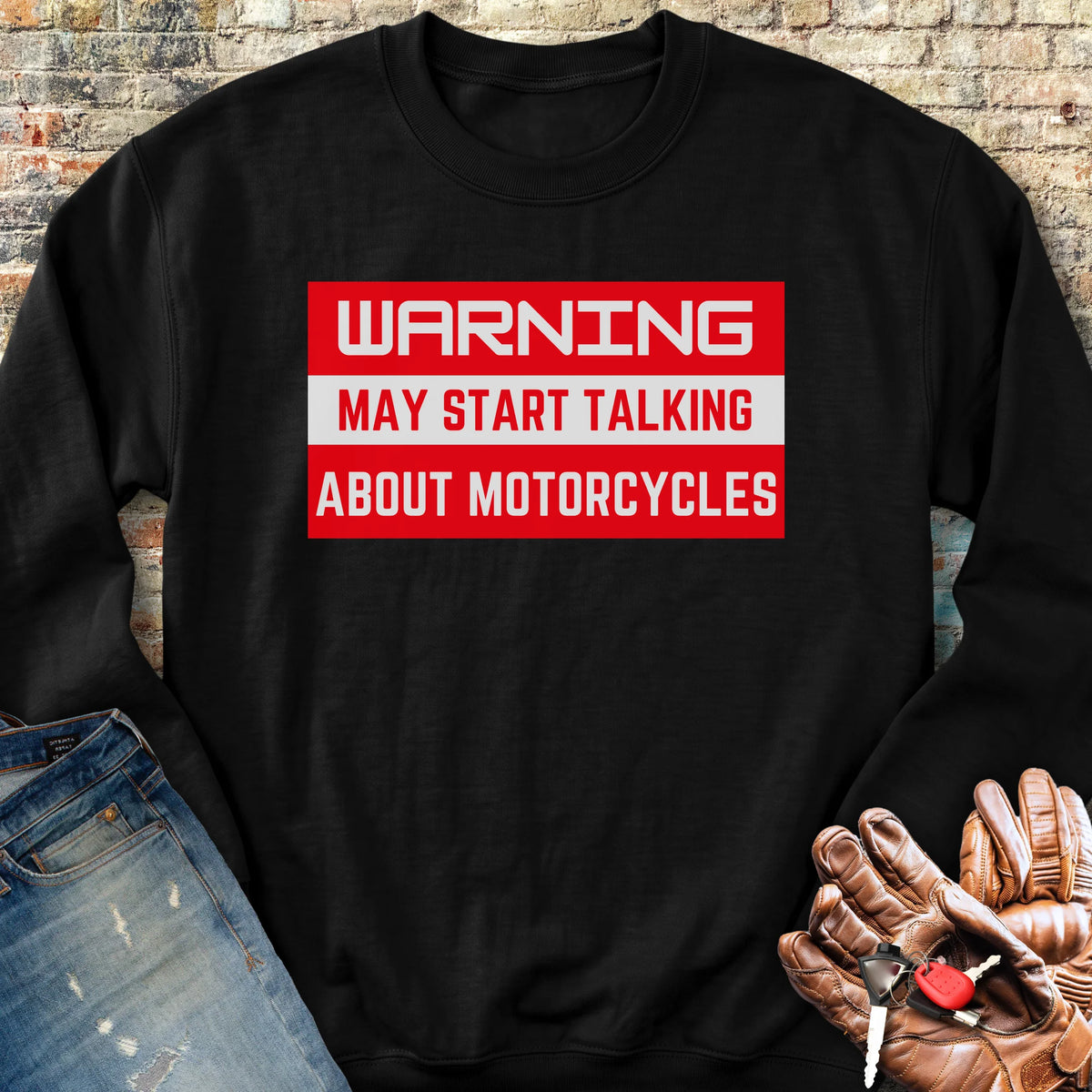 Warning Sweatshirt - Black
