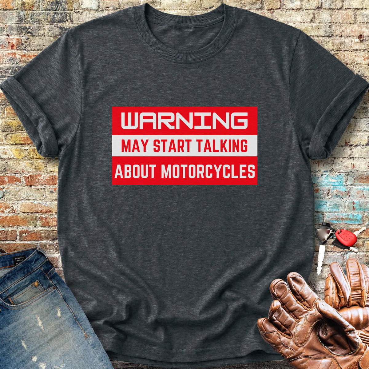 Warning Classic T-Shirt - Dark Heather