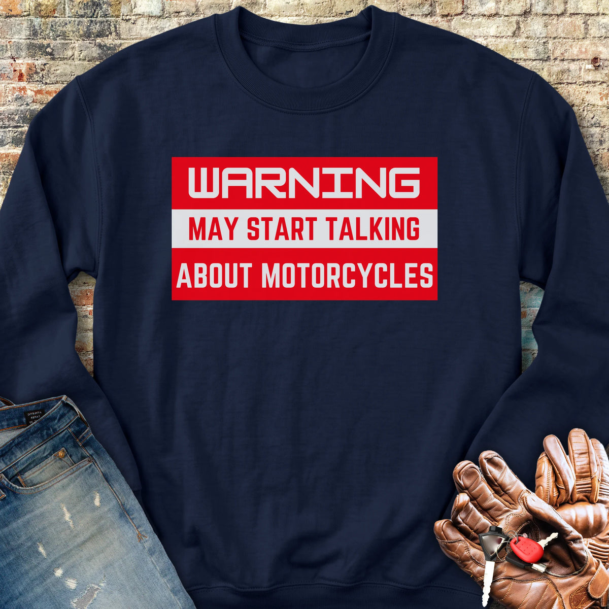 Warning Sweatshirt - Navy