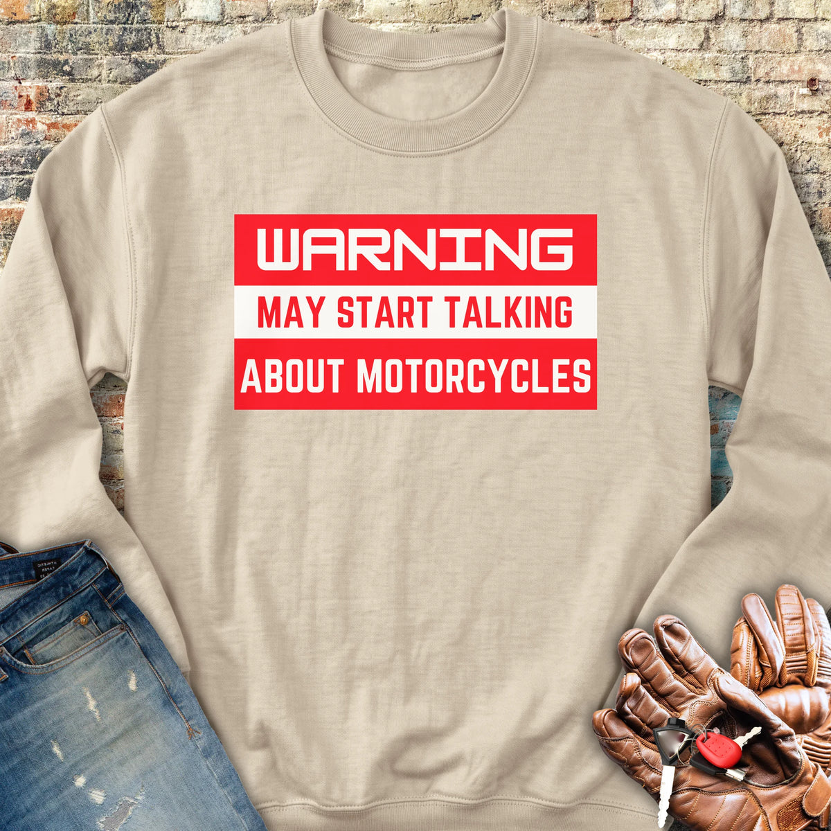 Warning Sweatshirt - Sand