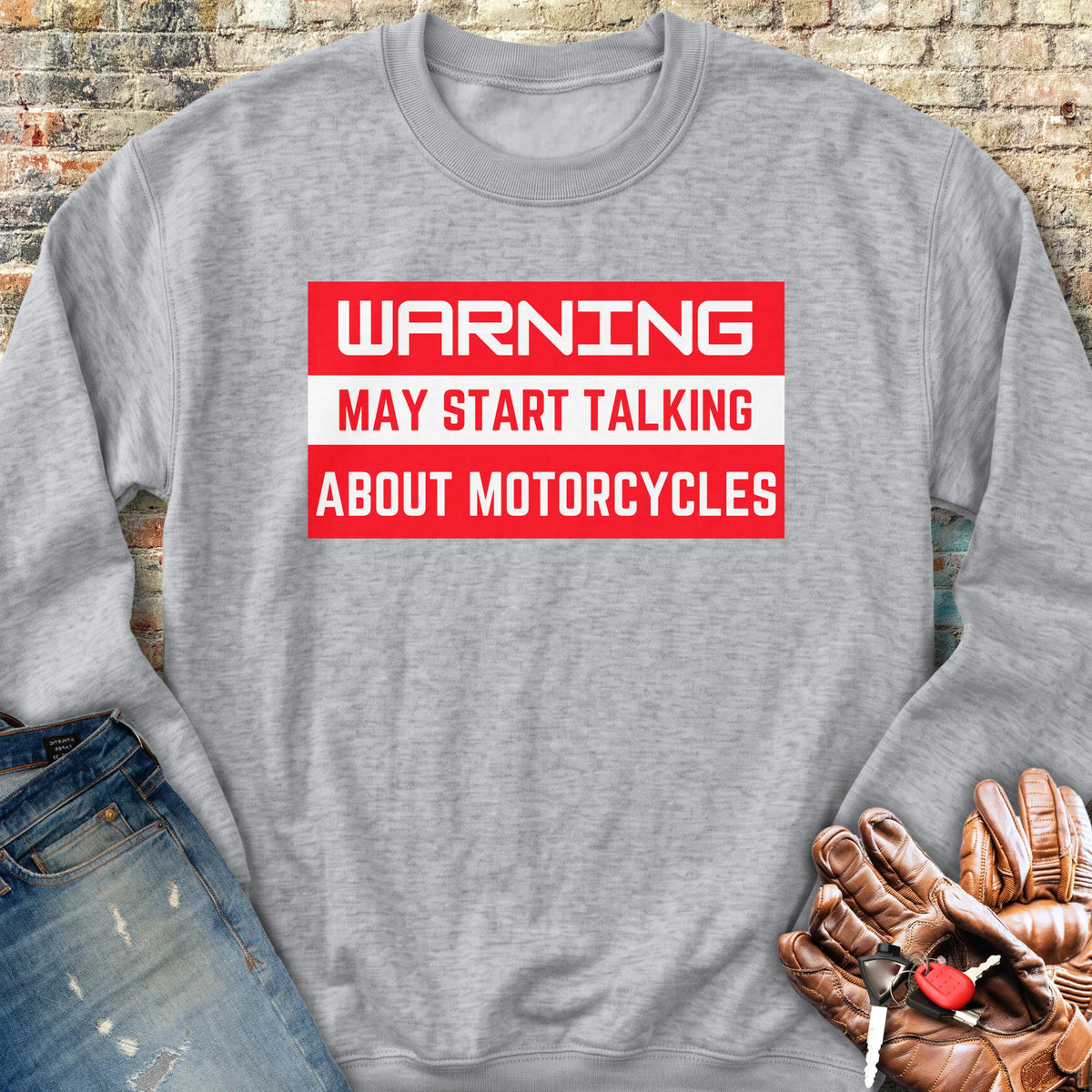 Warning Sweatshirt - Sport Grey