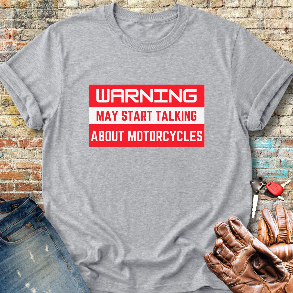 Warning Classic T-Shirt - Sport Grey
