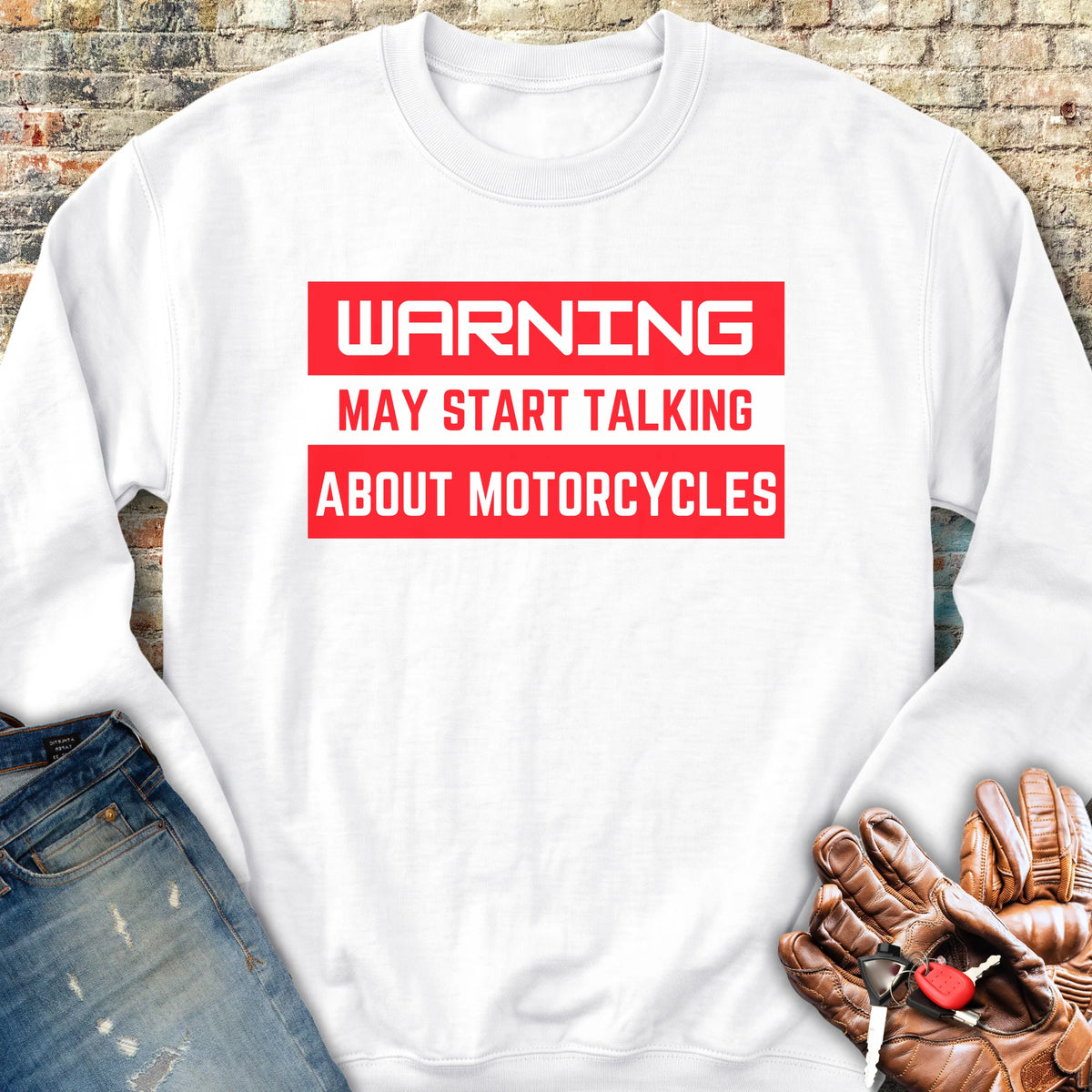 Warning Sweatshirt - White