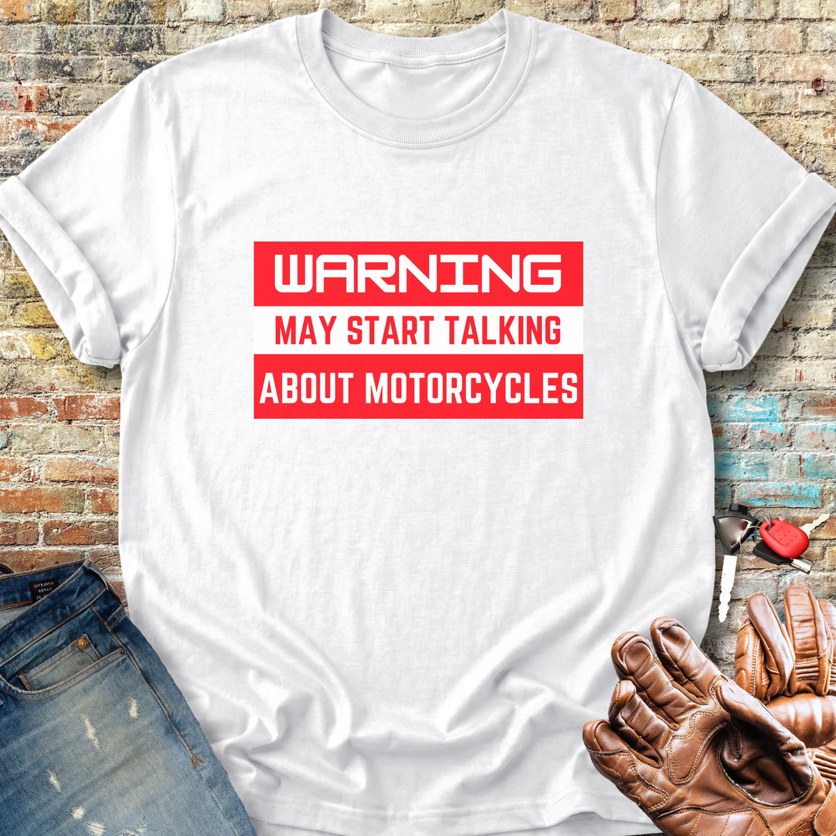 Warning Classic T-Shirt - White