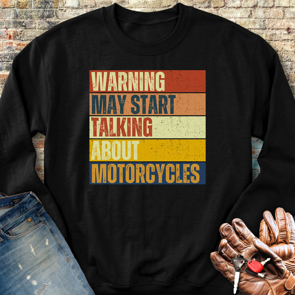 Warning (Block) Sweatshirt - Black