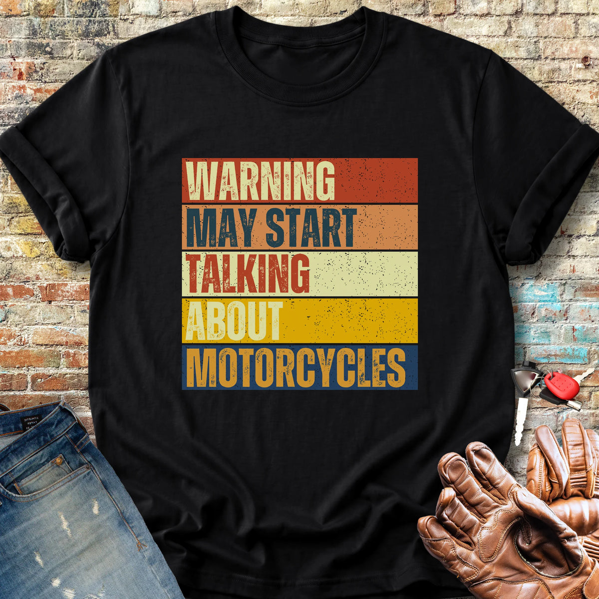 Warning (Block) Classic T-Shirt - Black