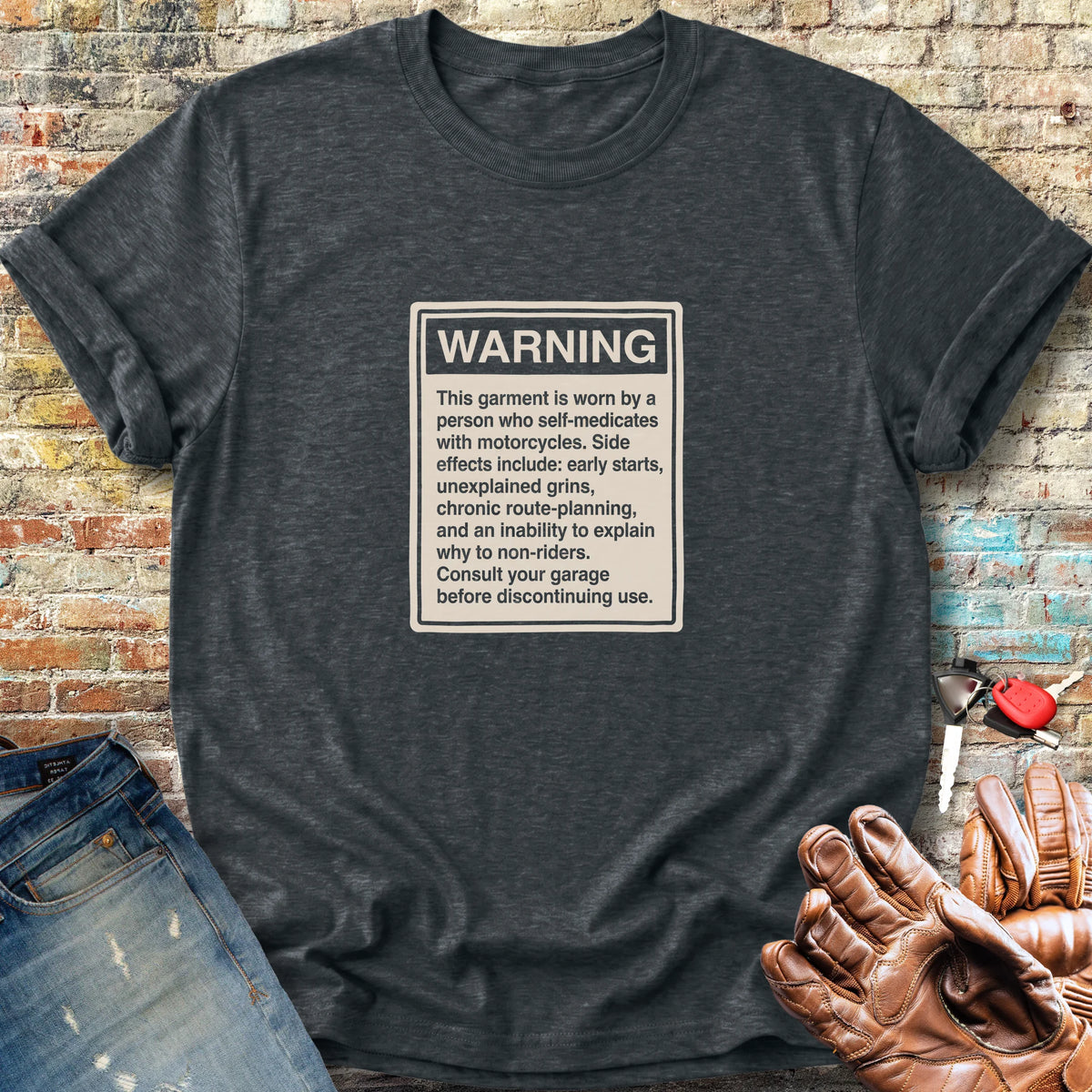 Warning Label Classic T-Shirt - Dark Heather