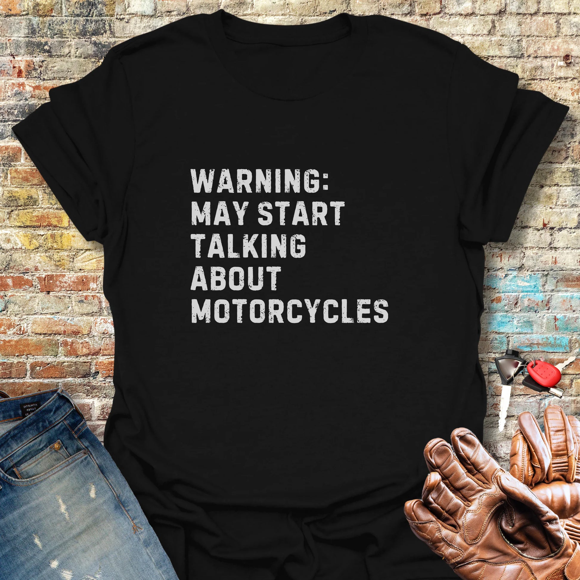 Warning (Text) T-Shirt - Black