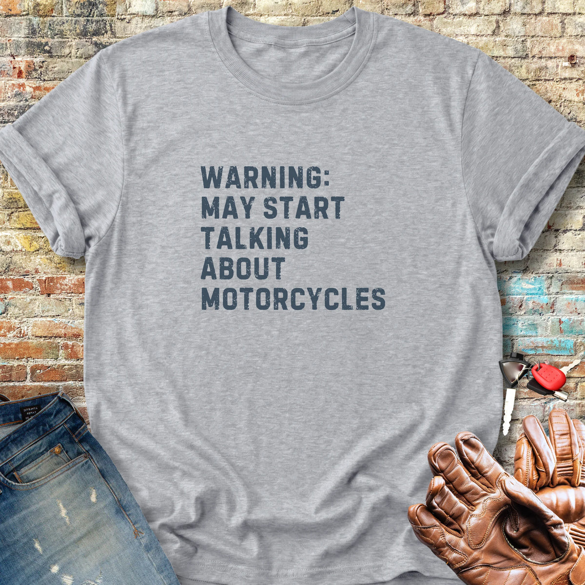 Warning (Text) Classic T-Shirt - Sport Grey
