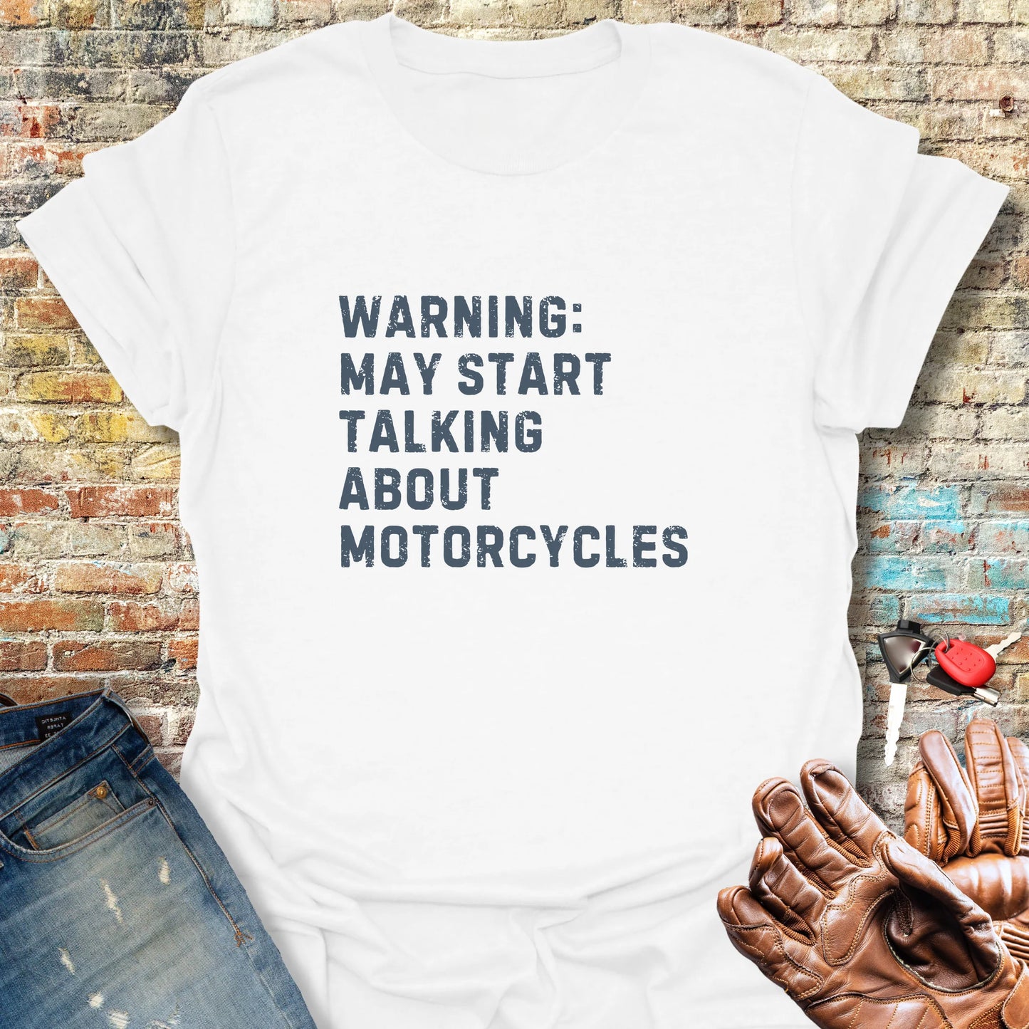 Warning (Text) T-Shirt - White