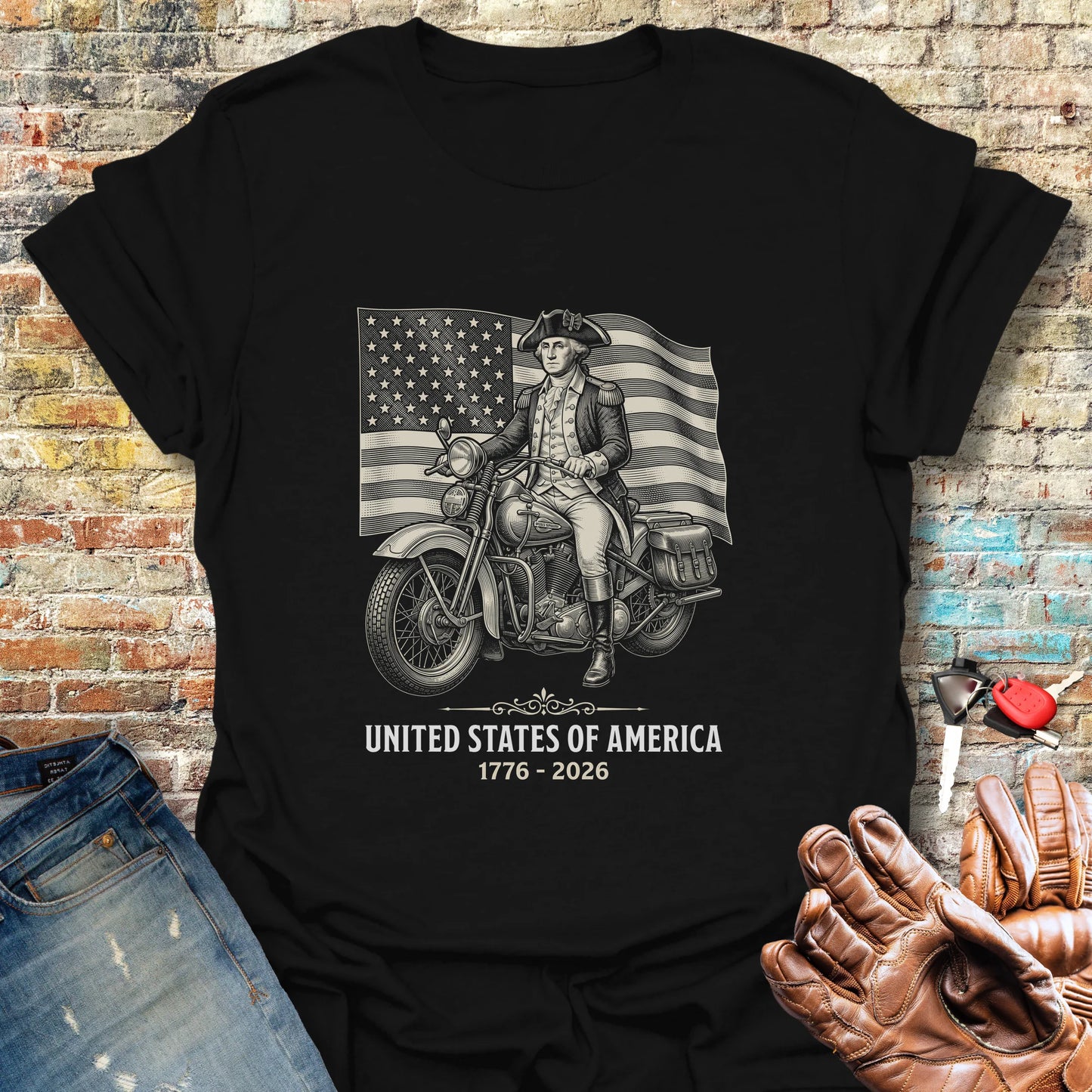 Washington Flag 250 T-Shirt - Black