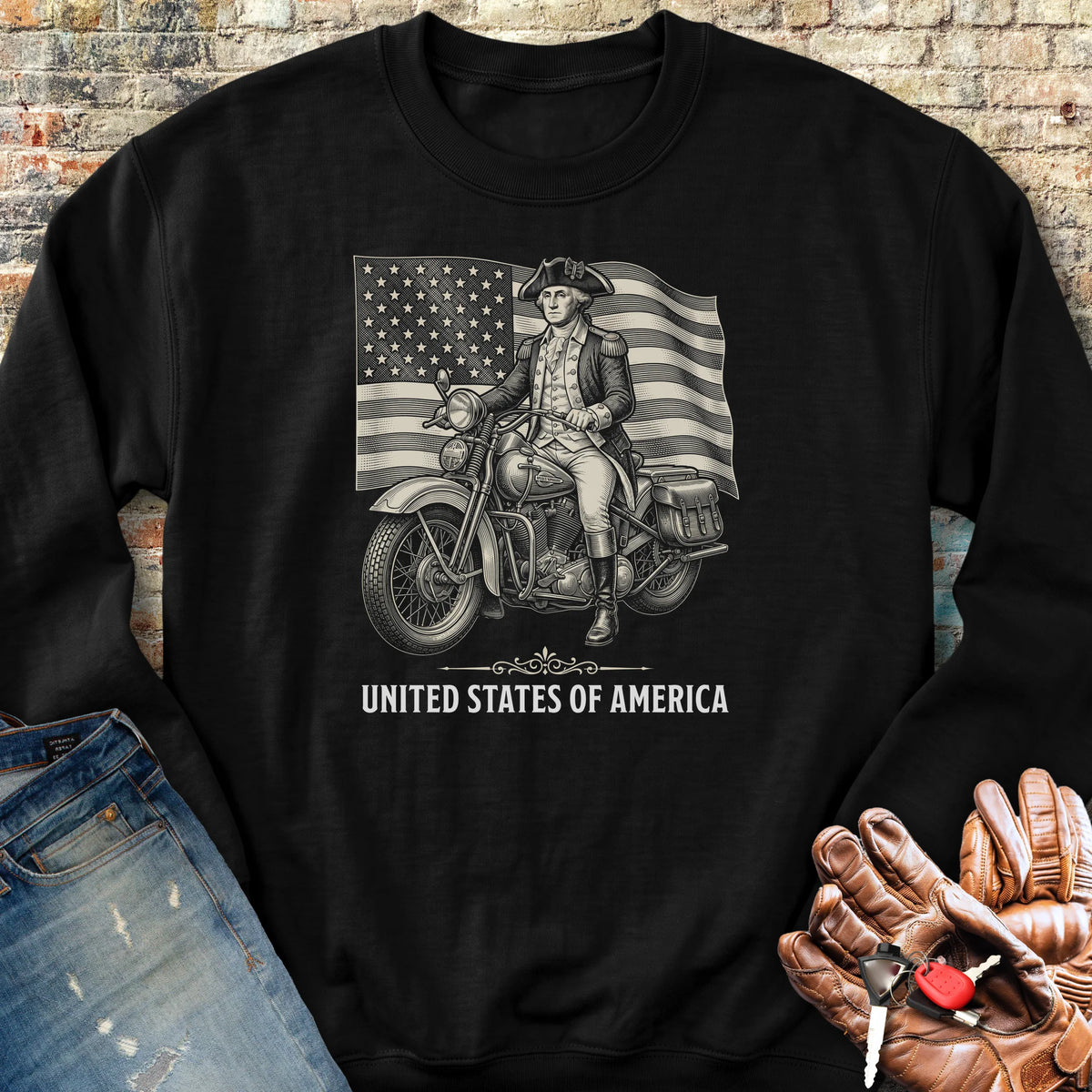 Washington Flag 250 Sweatshirt - Black