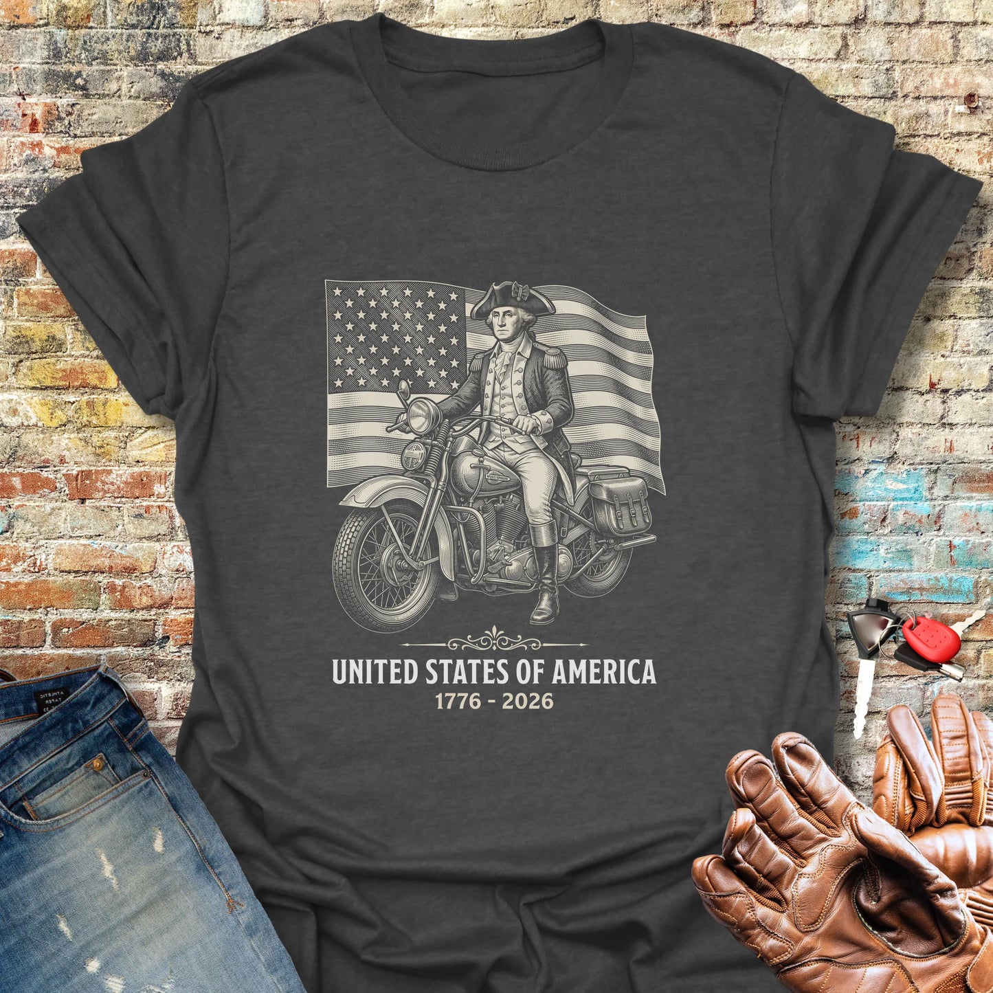 Washington Flag 250 T-Shirt - Dark Heather
