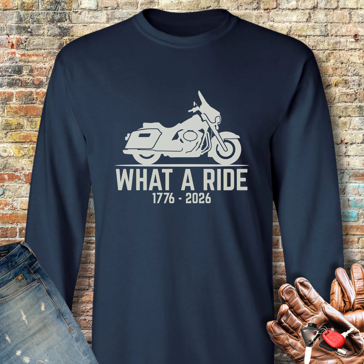 What A Ride 250 Long Sleeve T-Shirt - Navy