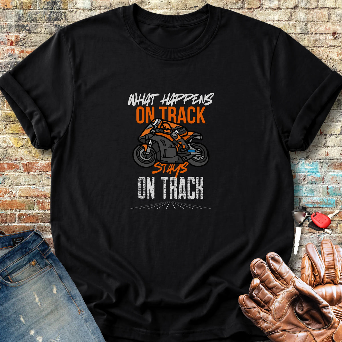 What Happens On Track (KTM) Classic T-Shirt - Black