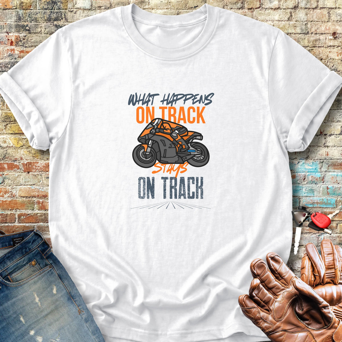 What Happens On Track (KTM) Classic T-Shirt - White