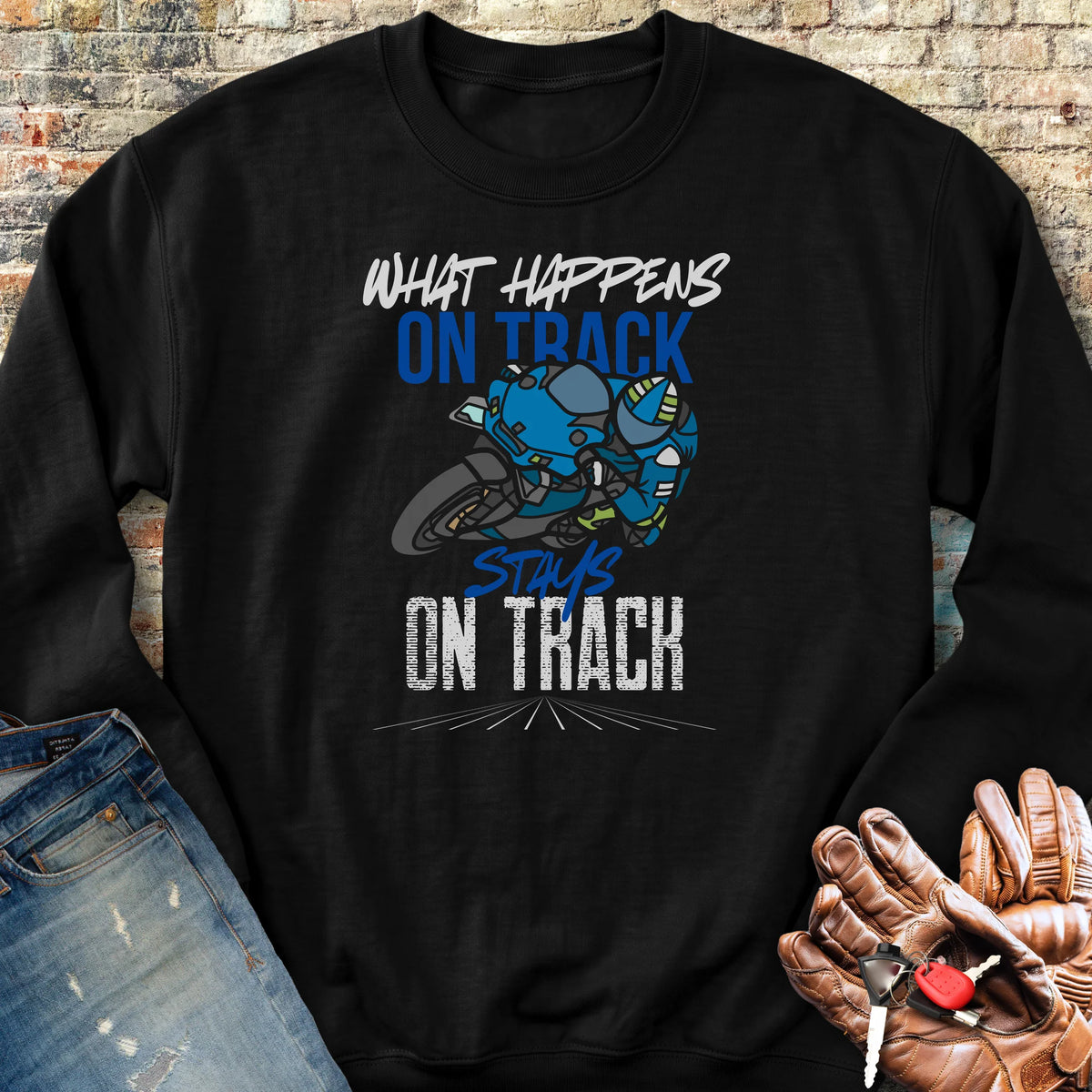 What Happens On Track (Yamaha) Sweatshirt - Black