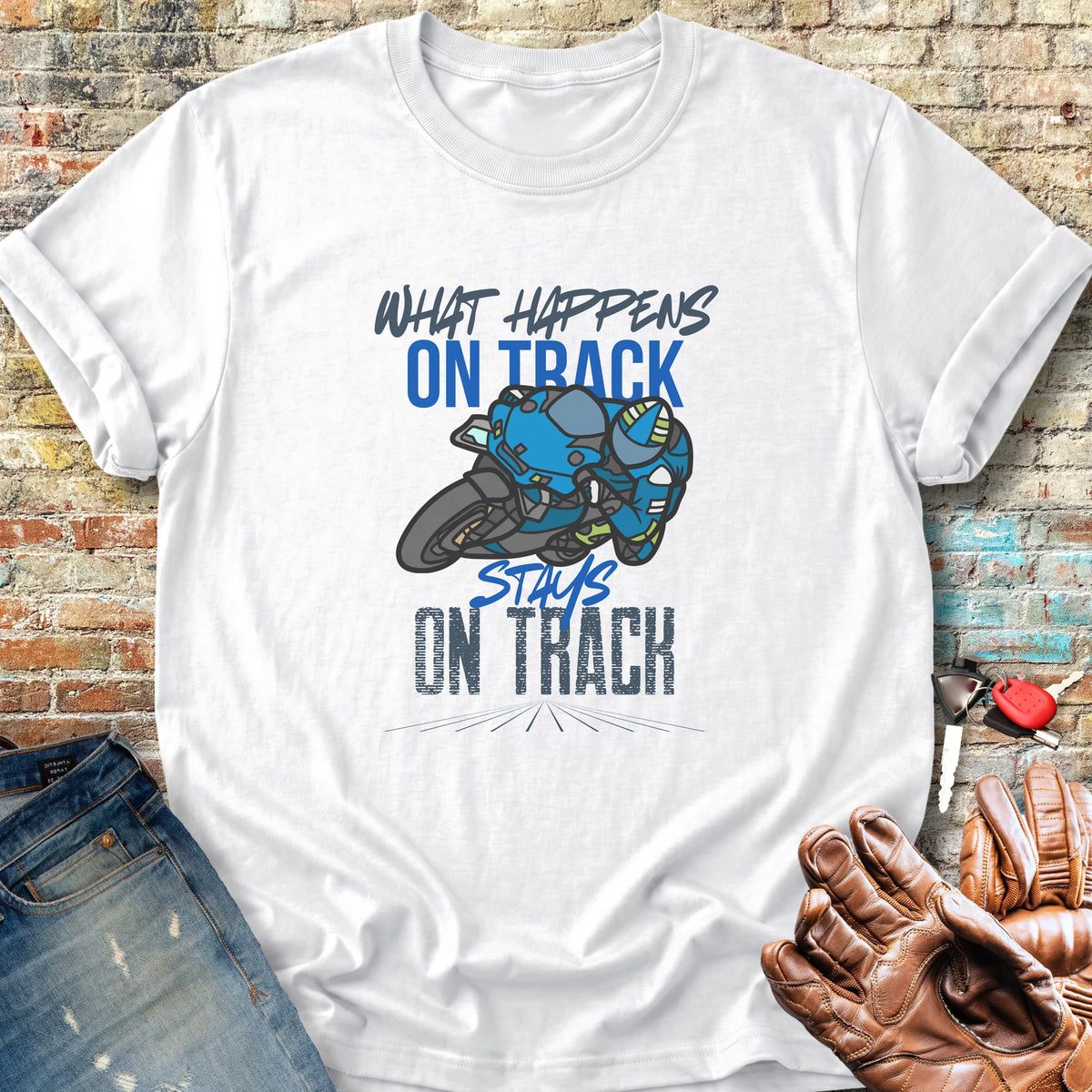 What Happens On Track (Yamaha) Classic T-Shirt - White
