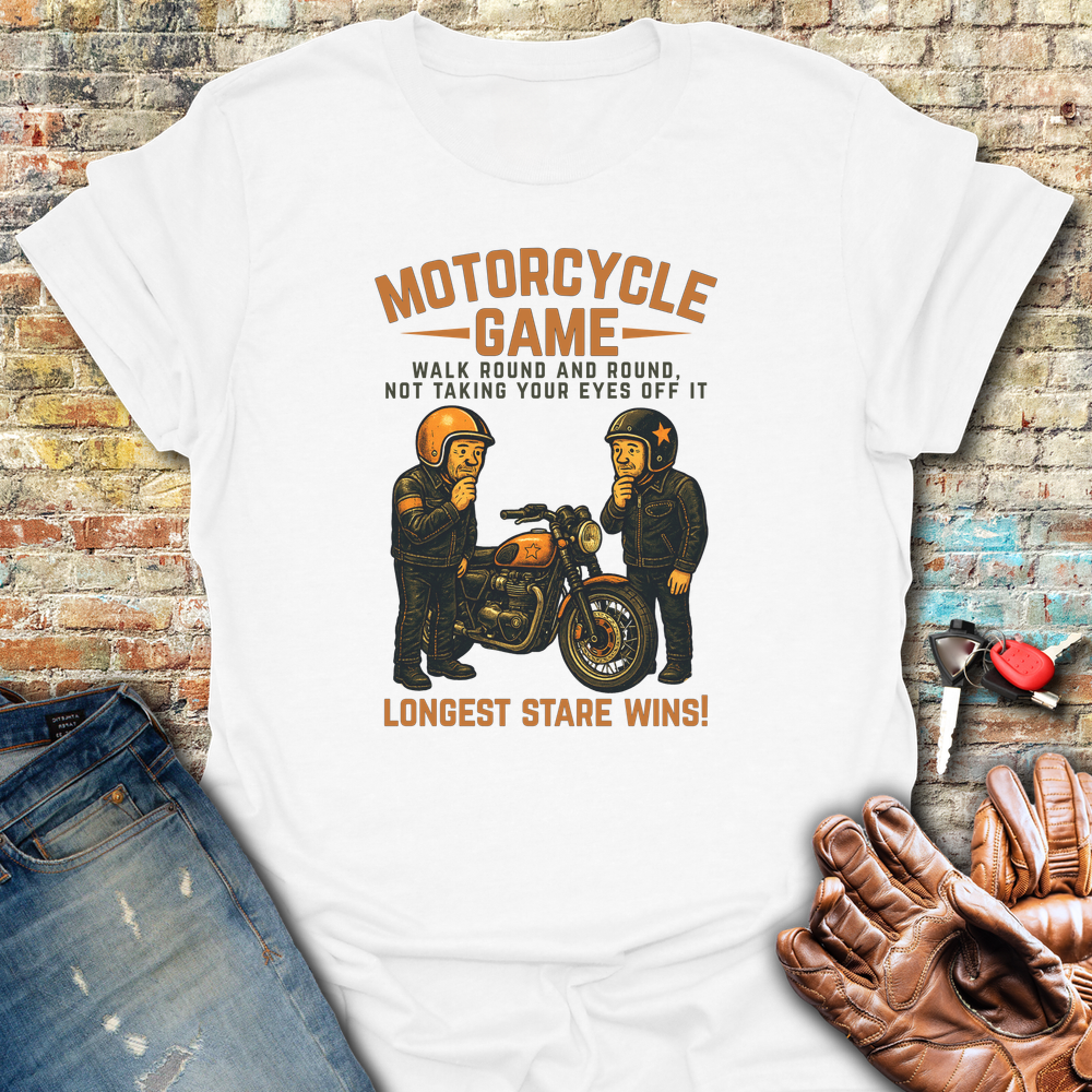 Motorcycle Game T-Shirt - White