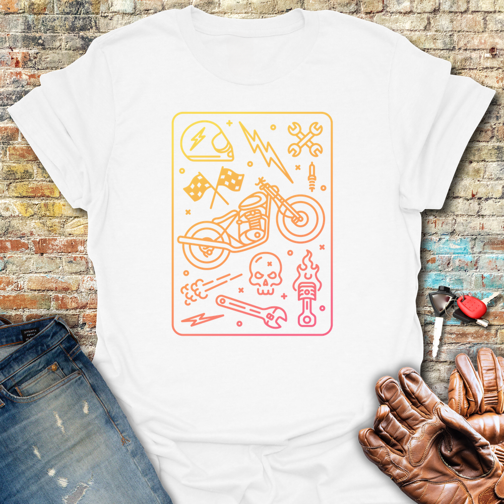 Motorcycle Kit T-Shirt - White