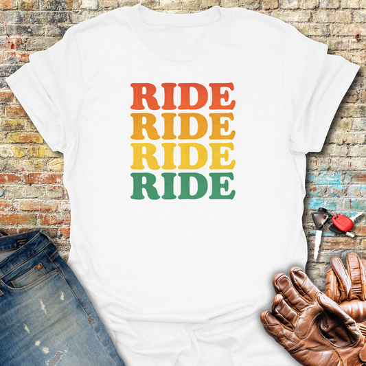 Ride Ride Ride T-Shirt - White
