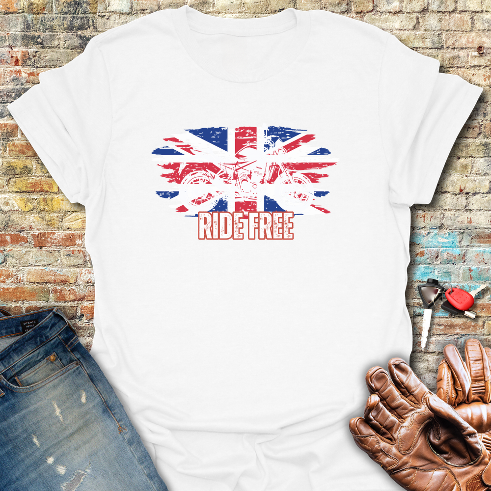 Ride Free Uk T-Shirt - White