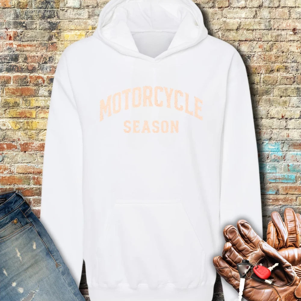 Motorcycle Season Hoodie - White
