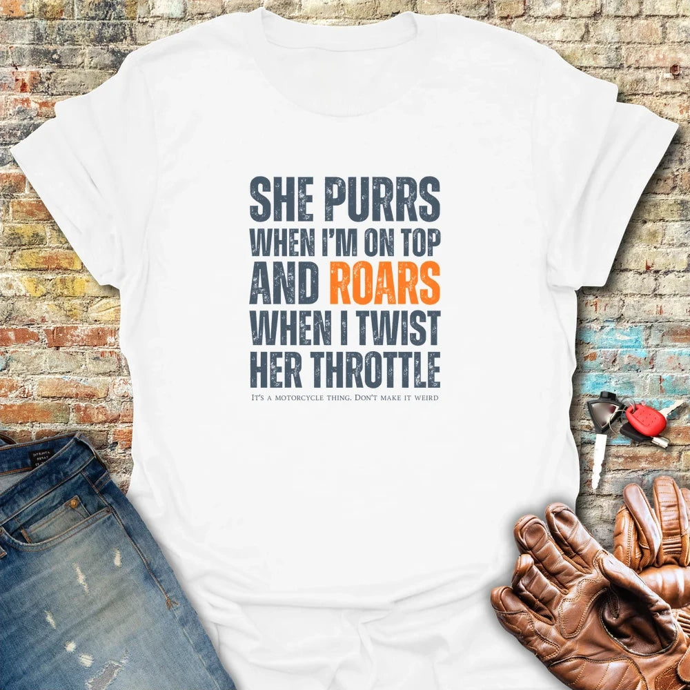 She Purrs T-Shirt - White