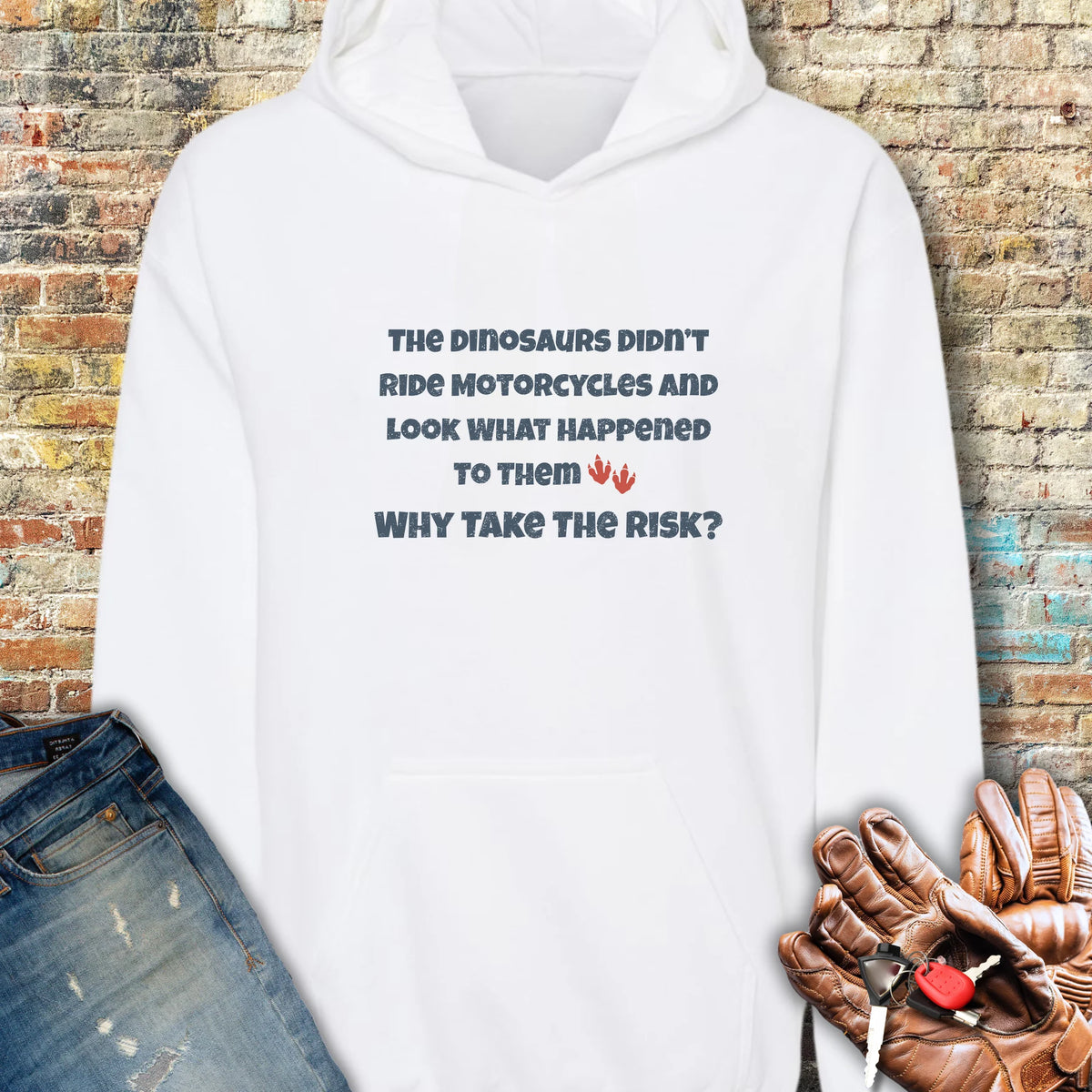 Why Take The Risk Hoodie - White