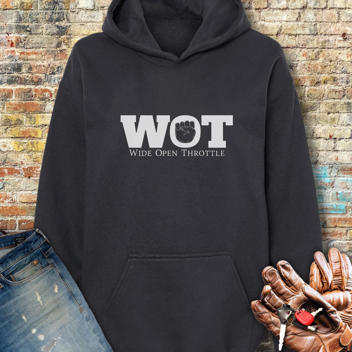 Wide Open Hoodie - Black