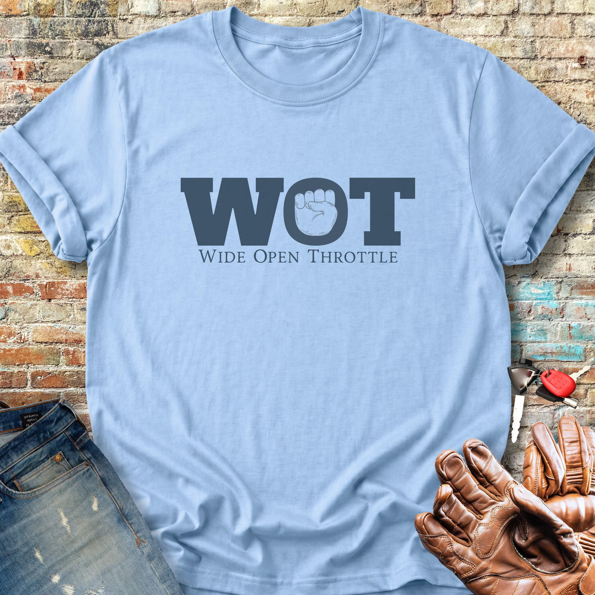 Wide Open Classic T-Shirt - Light Blue