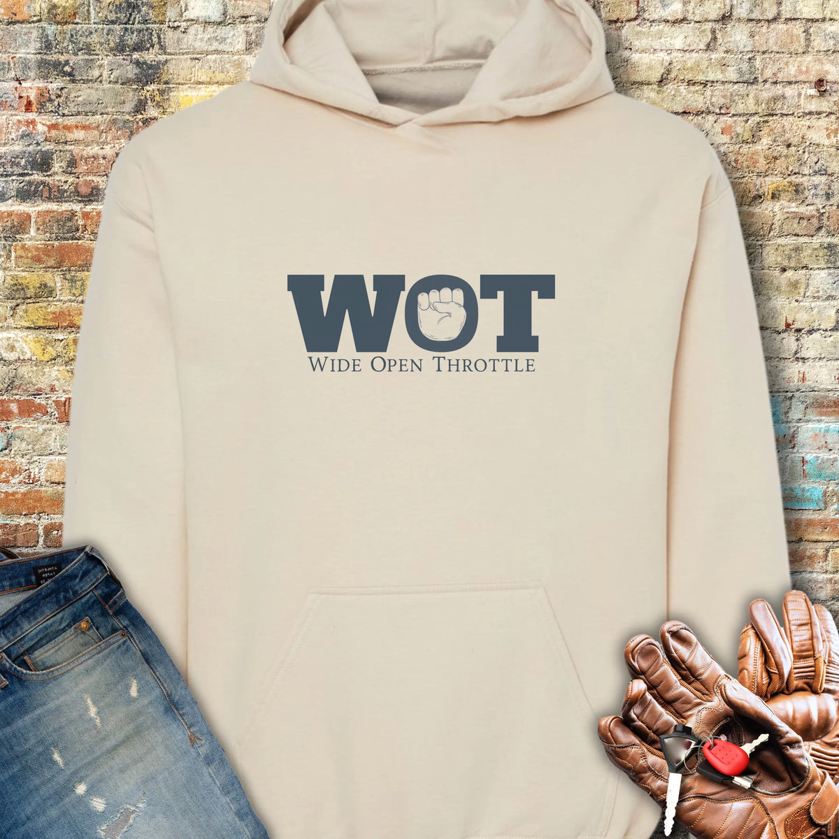 Wide Open Hoodie - Sand