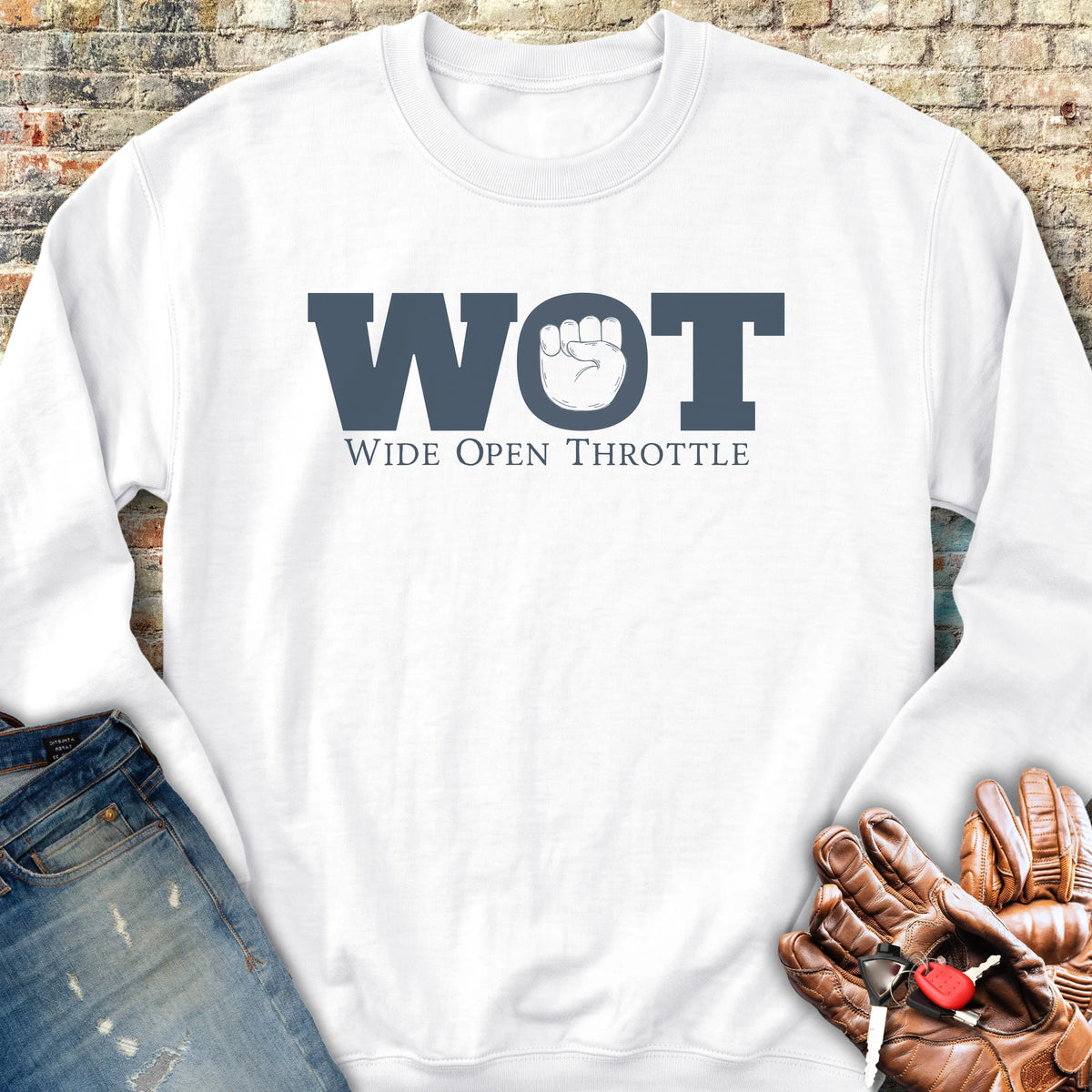 Wide Open Sweatshirt - White