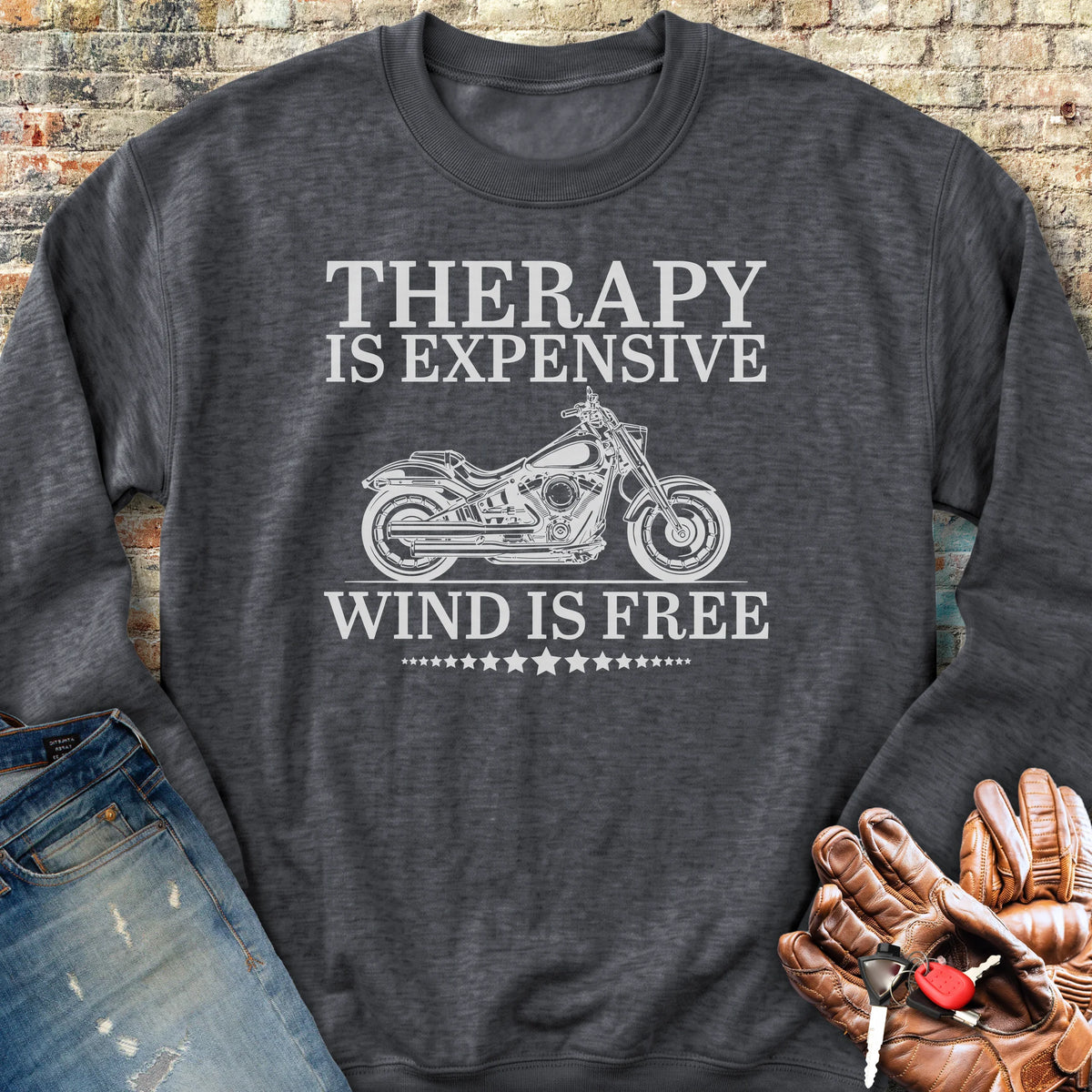 Wind Is Free Sweatshirt - Dark Heather