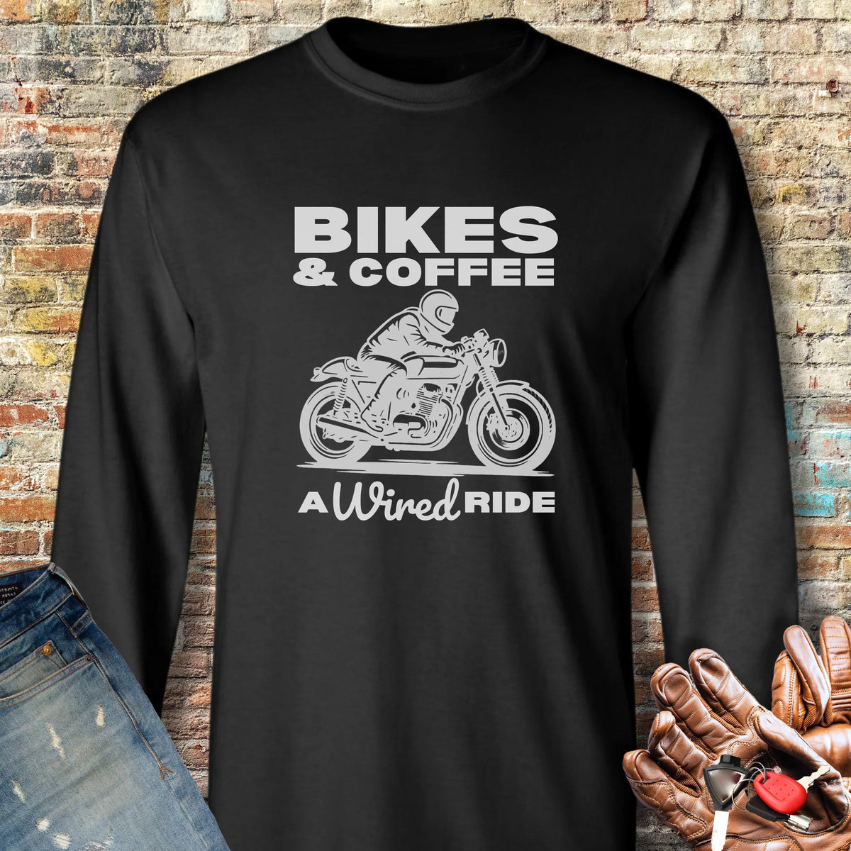 Wired Ride Long Sleeve T-Shirt - Black