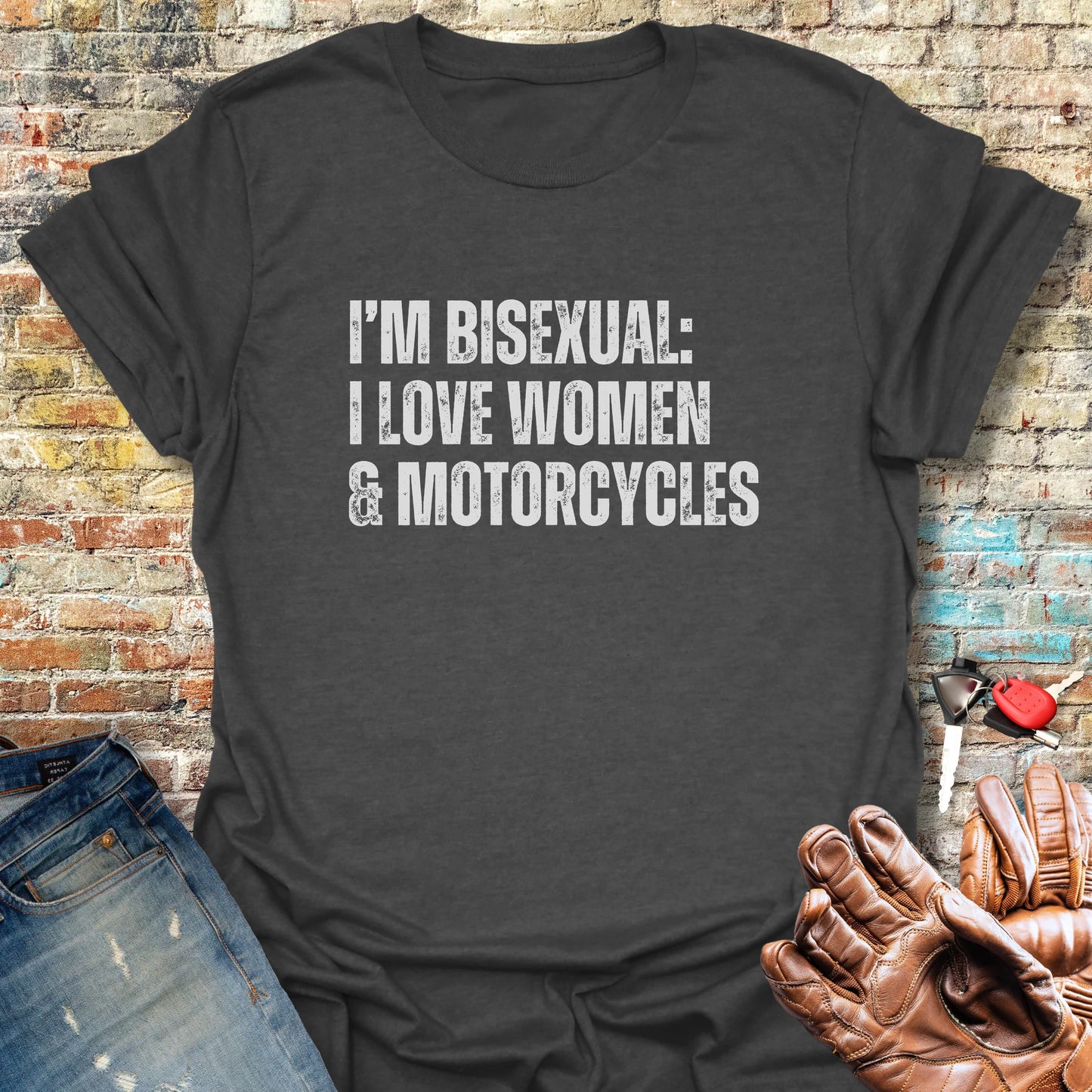 Women & Motorcycles T-Shirt - Dark Heather