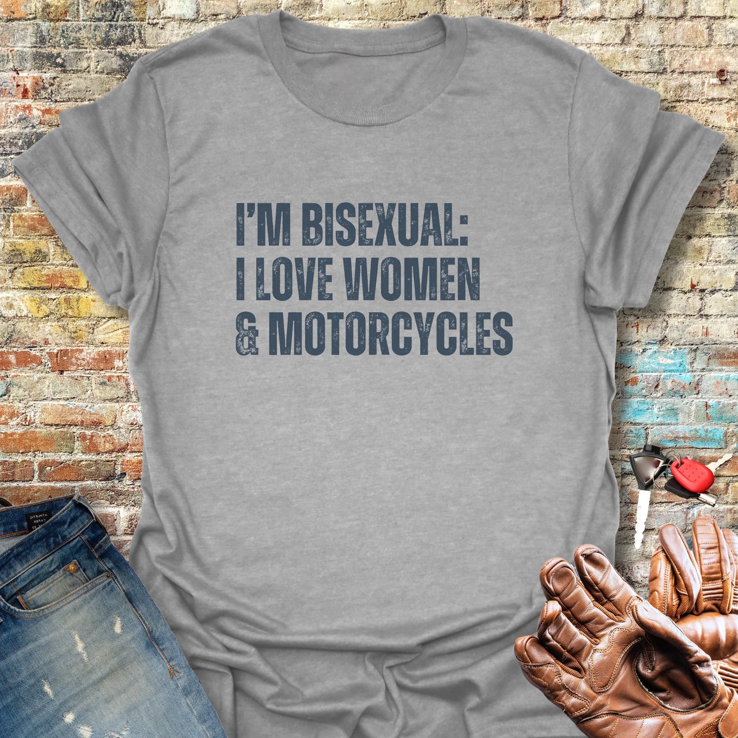 Women & Motorcycles T-Shirt - Sport Grey